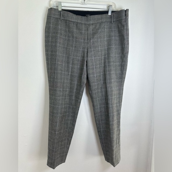 J.Crew Women's Gray Glen Plaid Pull On High Rise Ankle Pants Size 12 - Picture 1 of 10